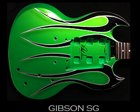 Custom Gibson SG Kandy Green
